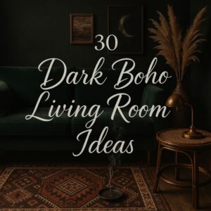 30 Dark Boho Living Room Ideas (36)