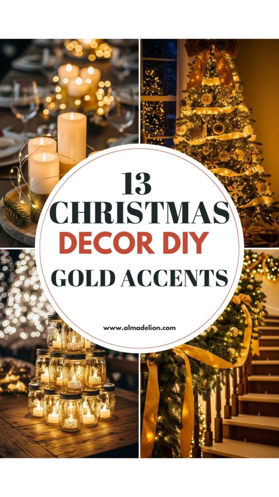 ultra-realistic vertical photo, Christmas tree topped with oversized golden satin bow, glowing with extra warm white fairy lights, ornaments in gold and white palette, cozy living room at night, magical festive glow
