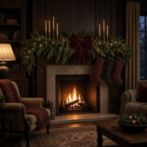 12 Christmas Mantel Decor Ideas for a Cozy, Magical Living Room