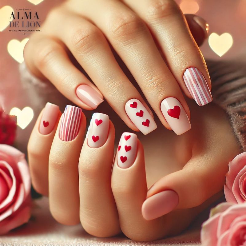 Uñas de San Valentín Diseños Románticos para Celebrar el Amor