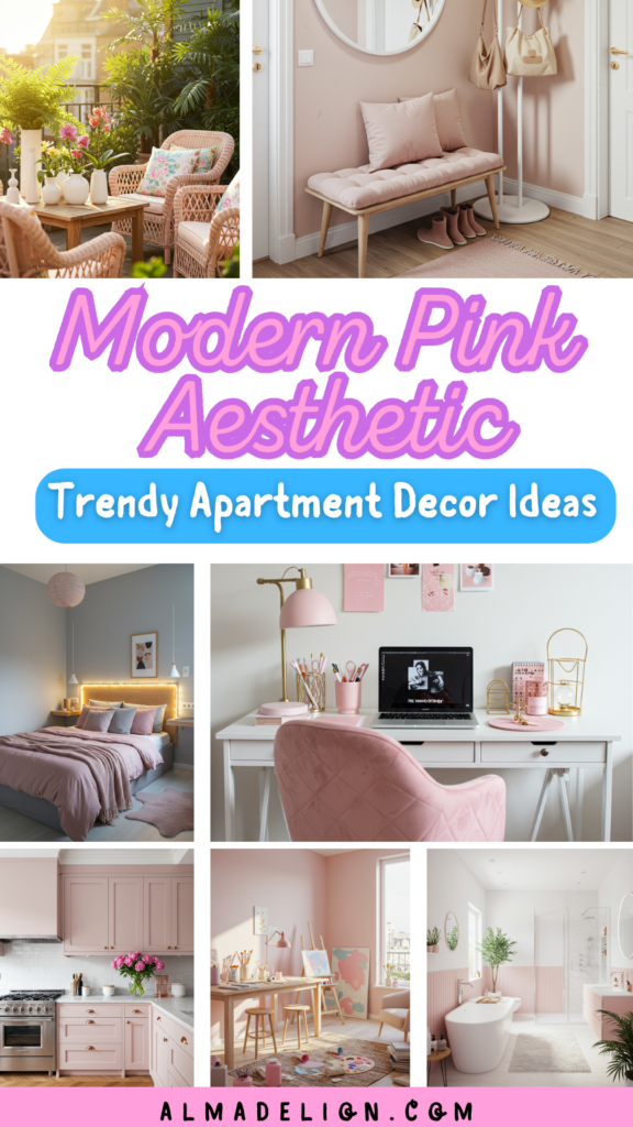 Modern Bathroom with Pastel Pink Accents