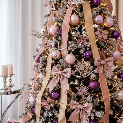 Christmas tree inspiration: pink, purple, and glam ideas